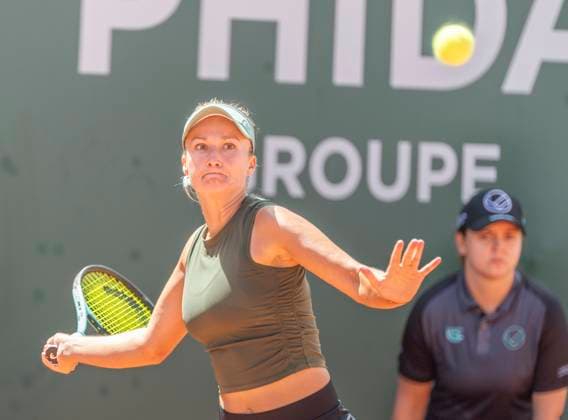 July 27, 2023, Lausanne, Vaud, Switzerland: Lausanne Switzerland, 07 27 2023: Dalila JakupoviÄ¡ of SloveniaÃ‚ during 8th final of Ladies Open Lausanne. Ladies Open Lausanne took place tennis club of Lausanne, the Olympic capital Lausanne Switzerland - ZUMAd206 0300301540st Copyright: xEricxDubostx