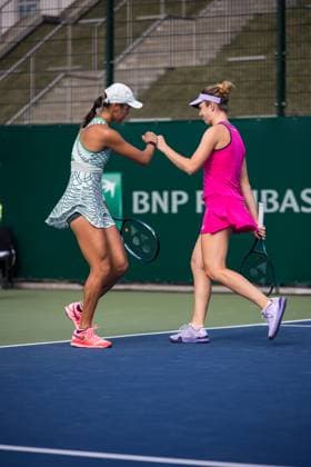 LINDA NOSKOVA (CZE) & XIYU WANG (CHN) TENNIS : BNP Paribas Varsovie Open - WTA250 - 27 07 2023 FrancoisAsal Panoramic  