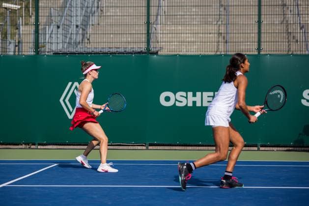 NAIKTHA BAINS (GBR) & MAIA LUMSDEN (GBR) TENNIS : BNP Paribas Varsovie Open - WTA250 - 27 07 2023 FrancoisAsal Panoramic  