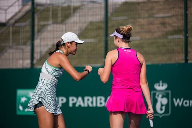 LINDA NOSKOVA (CZE) & XIYU WANG (CHN) TENNIS : BNP Paribas Varsovie Open - WTA250 - 27 07 2023 FrancoisAsal Panoramic  