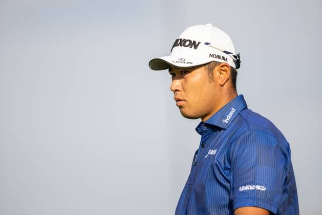 BLAINE, MN - JULY 27: Hideki Matsuyama looks on after hitting a tee shot on the eleventh hole during the first round of the 3M Open at TPC Twin Cities on July 27, 2023 in Blaine, Minnesota. (Photo by Bailey Hillesheim Icon Sportswire) GOLF: JUL 27 PGA, Golf Herren - 3M Open Round 1 EDITORIAL USE ONLY Icon2307270033