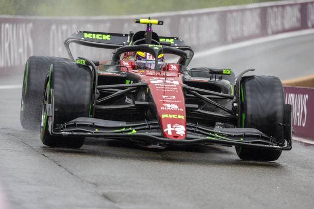 SPA-FRANCORCHAMPS, BELGIUM - JULY 28 : Zhou-Free Practice during the Belgian Grand Prix Formula One Spa Francorchamps on July 28, 2023 in Spa-Francorchamps, Belgium, 28 07 2023 ( Belgian Grand Prix Formula One 2023 PhotoNews Panoramic 