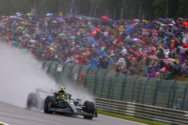 44 Lewis Hamilton GBR, Mercedes AMG Petronas F1 Team , F1 Grand Prix of Belgium at Circuit de Spa Francorchamps on July 28, 2023 in Spa Francorchamps, Belgium Photo by HOCH ZWEI Spa Francorchamps Belgium