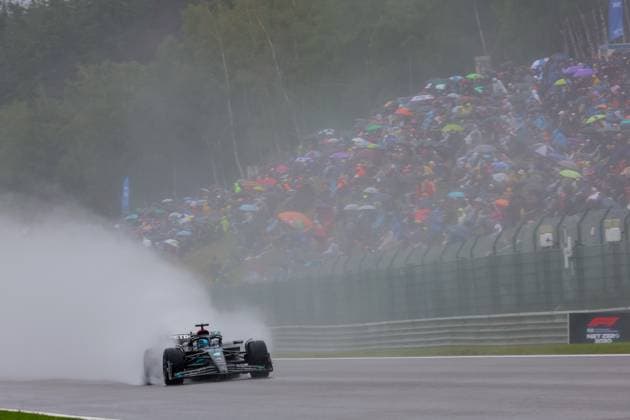 63 George Russell GBR, Mercedes AMG Petronas F1 Team , F1 Grand Prix of Belgium at Circuit de Spa Francorchamps on July 28, 2023 in Spa Francorchamps, Belgium Photo by HOCH ZWEI Spa Francorchamps Belgium