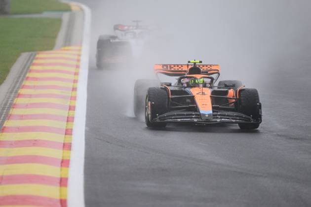 F1 Grand Prix of Belgium - Practice & Qualifying Lando Norris McLaren F1 Team drive his single-seater during free practice of Belgian GP, 13th round of FIA Formula 1 World Championship, WM, Weltmeisterschaft in Spa-Francorchamps Circuit, Stavelot, Vallonia, Belgium, 28 07 23 Stavelot Vallonia Belgium  Copyright: xAndreaxDiodatox originalFilename:diodato-notitle230728_npWB3.jpg