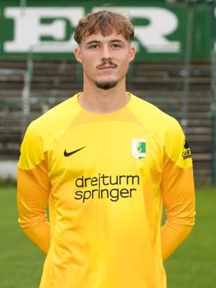 Teampraesentation Chemie Leipzig Regionalliga Nordost BSG Chemie Leipzig, Regionalliga Nordost, Porträttermin 2023 2024, Leipzig, 27 07 2023, Alfred Kunze Sportpark, Football , In the picture goalkeeper Lenno Udo Schmidt ,