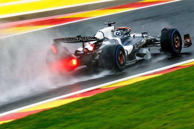 Daniel Ricciardo Scuderia Alpha Tauri with his car in the rain in the Eau Rouge, Belgian Grand Prix, motorsport, Formula 1, season 2023, 28 07 2023 Belgian Grand Prix, motorsport, Formula 1, season 2023, 28 07 2023 Spa Franchorchamps Copyright: xEibner-Pressefoto AlexanderxNeisx EP_ANS