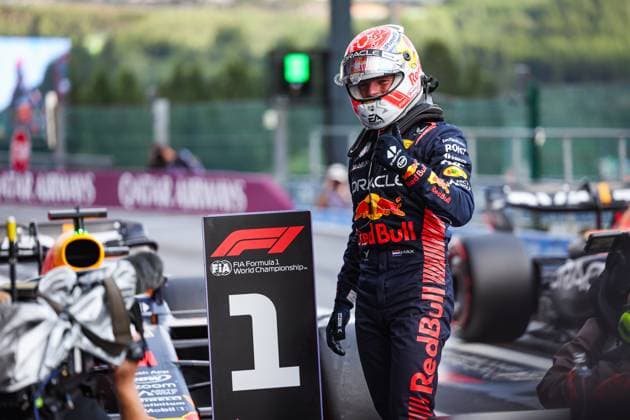 VERSTAPPEN Max (ned), Red Bull Racing RB19, portrait pole position during the 2023 Formula 1 MSC Cruises Belgian Grand Prix, 12th round of the 2023 Formula One World Championship, WM, Weltmeisterschaft from July 28 to 30, 2023 on the Circuit de Spa-Francorchamps, in Stavelot, Belgium - F1 - BELGIAN GRAND PRIX 2023 DPPI Panoramic  00123029_GOOD6323 