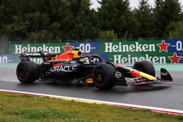 F1 Gran Prix of Belgium Sergio Perez of Red Bull Racing on track during free practice ahead of the F1 Grand Prix of Belgium at Spa Francorchamps on July 28, 2023 Stavelot, Belgium. Stavelot Spa Francorchamps Belgium Copyright: xMarcoxCanonierox
