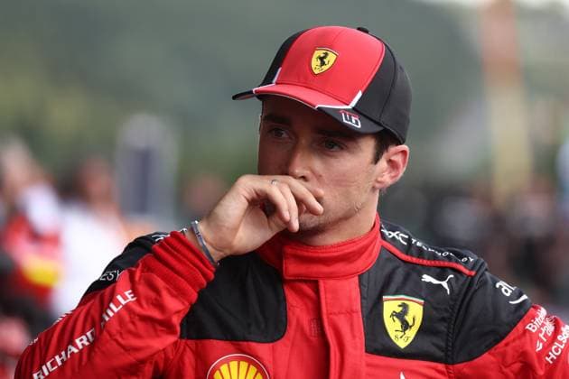 F1 Gran Prix of Belgium Charles Leclerc of Scuderia Ferrari in the park ferme at the end of qualifying for the F1 Grand Prix of Belgium at Spa Francorchamps on July 28, 2023 in Stavelot, Belgium. Stavelot Spa Francorchamps Belgium Copyright: xMarcoxCanonierox