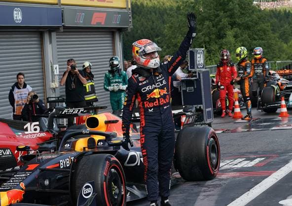 FORMULA 1 MSC CRUISES BELGIAN GRAND PRIX 2023 28 07 2023, Circuit de Spa Francorchamps, Spa Franchorchamps, FORMULA 1 MSC CRUISES BELGIAN GRAND PRIX 2023 , in picture pole position for Max Verstappen NLD , Oracle Red Bull Racing nordphotoxGmbHx xBratic nph00250
