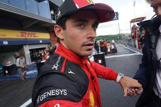 FORMULA 1 MSC CRUISES BELGIAN GRAND PRIX 2023 28 07 2023, Circuit de Spa Francorchamps, Spa Franchorchamps, FORMULA 1 MSC CRUISES BELGIAN GRAND PRIX 2023 , in the picture 2 starting place for Charles Leclerc MCO , Scuderia Ferrari nordphotoxGmbHx xBratic nph00250