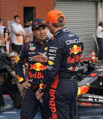 FORMULA 1 MSC CRUISES BELGIAN GRAND PRIX 2023 28 07 2023, Circuit de Spa Francorchamps, Spa Franchorchamps, FORMULA 1 MSC CRUISES BELGIAN GRAND PRIX 2023 , in the picture pole position for Max Verstappen NLD , Oracle Red Bull Racing, 3rd place on the grid for Sergio Perez MEX , Oracle Red Bull Racing nordphotoxGmbHx xBratic nph00250