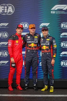 Formula 1 World Championship, WM, Weltmeisterschaft 2023 Belgian GP, Spa-Francorchamps 27-30 July 2023 Pole Belgian GP pics Max Verstappen, Charles Leclerc; Sergio Perez during the Belgian GP, Spa-Francorchamps 27-30 July 2023 Formula 1 World championship 2023. - -  Copyright: xIPAxSport ABACAx BRIPASport20230728_334 IPAxSport ABACAx BRIPASport20230728_334