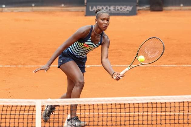 Tennis European Open 2023, Semifinals, Women, Hamburg, 28 07 2023 Nomam Noha Akugue GER Diana Shnaider RUS Hamburg Germany