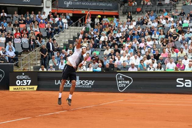 Tennis European Open 2023, Men, Hamburg, 28 07 2023 Zhizhen Zhang CHI Daniel Altmaier GER Hamburg Germany