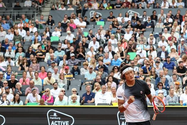 Tennis European Open 2023, Men, Hamburg, 28 07 2023 Zhizhen Zhang CHI Daniel Altmaier GER Hamburg Germany