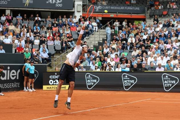 Tennis European Open 2023, Men, Hamburg, 28 07 2023 Zhizhen Zhang CHI Daniel Altmaier GER Hamburg Germany