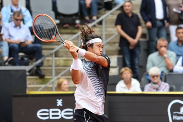 Tennis European Open 2023, Men, Hamburg, 28 07 2023 Zhizhen Zhang CHI Daniel Altmaier GER Hamburg Germany