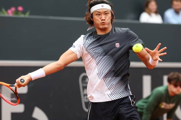 Tennis European Open 2023, Men, Hamburg, 28 07 2023 Zhizhen Zhang CHI Daniel Altmaier GER Hamburg Germany