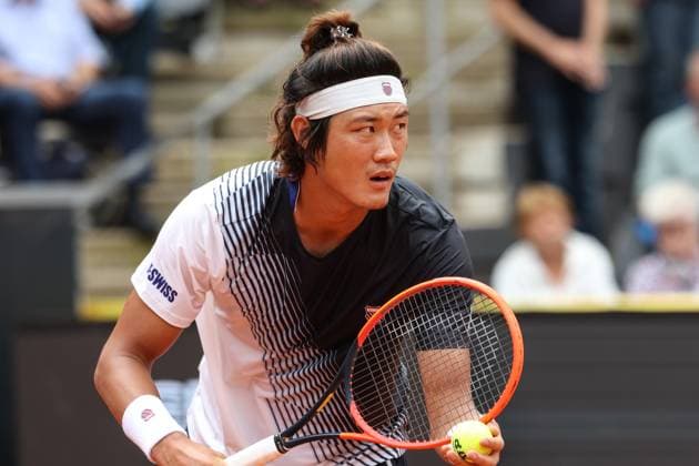 Tennis European Open 2023, Men, Hamburg, 28 07 2023 Zhizhen Zhang CHI Daniel Altmaier GER Hamburg Germany