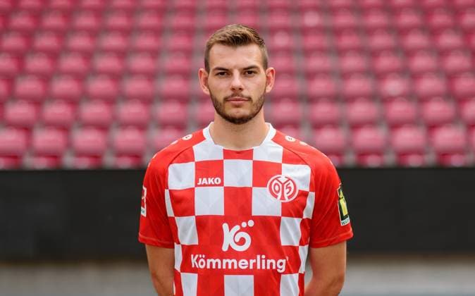 Football Official Portrait 1 FSVMainz 05, 1 FSV Mainz 05, Bundesliga season 2023 2024, Maxim Leitsch,