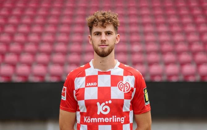 Football Official Portrait 1 FSVMainz 05, 1 FSV Mainz 05, Bundesliga season 2023 2024, Anton Stach,