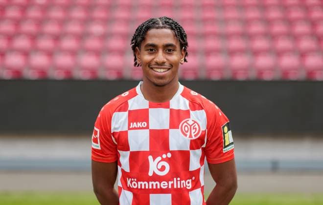 Football Official Portrait 1 FSVMainz 05, 1 FSV Mainz 05, Bundesliga Season 2023 2024, Leandro Barreiro Martins,