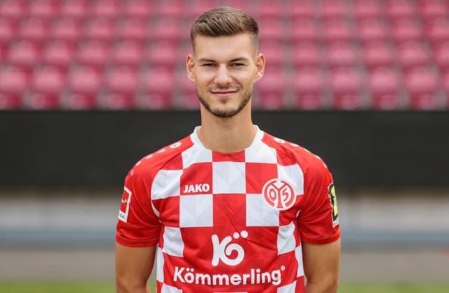 Football Official Portrait 1 FSVMainz 05, 1 FSV Mainz 05, Bundesliga season 2023 2024, Tom Krauß,