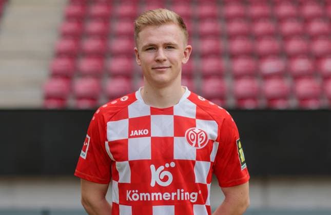 Football Official Portrait 1 FSVMainz 05, 1 FSV Mainz 05, Bundesliga Season 2023 2024, Jonathan Burkardt,