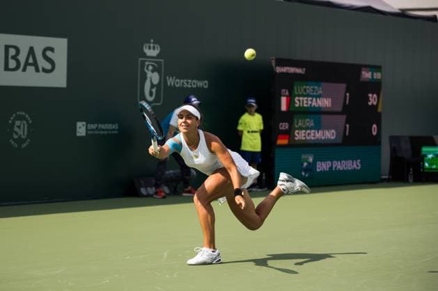 LUCREZIA STEFANINI (ITA) TENNIS : BNP Paribas Warsaw Open - Open de Pologne - WTA, Tennis Damen 250 - 29 07 2023 FrancoisAsal Panoramic  