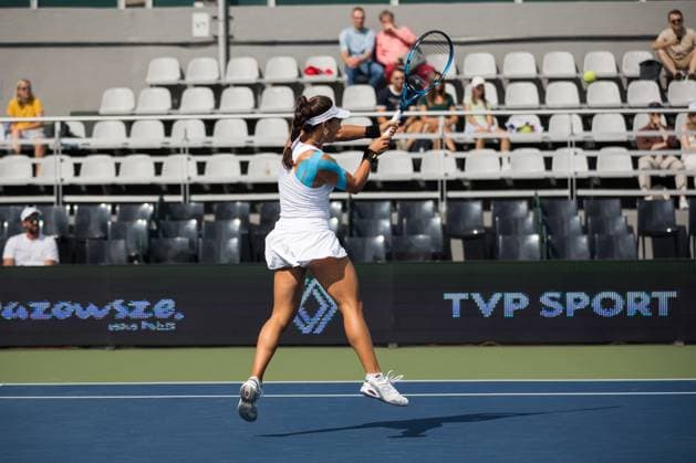 LUCREZIA STEFANINI (ITA) TENNIS : BNP Paribas Warsaw Open - Open de Pologne - WTA, Tennis Damen 250 - 29 07 2023 FrancoisAsal Panoramic  