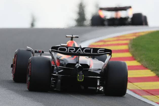 Red Bull Racing Dutch rider Max Verstappen pictured in action during the shootout ahead of the sprint race of the F1 Grand Prix of Belgium auto race, in Spa-Francorchamps, Saturday 29 July 2023. The Spa-Francorchamps Formula One Grand Prix takes place this weekend, from July 28th to July 30th. BENOITxDOPPAGNE  x71261388x