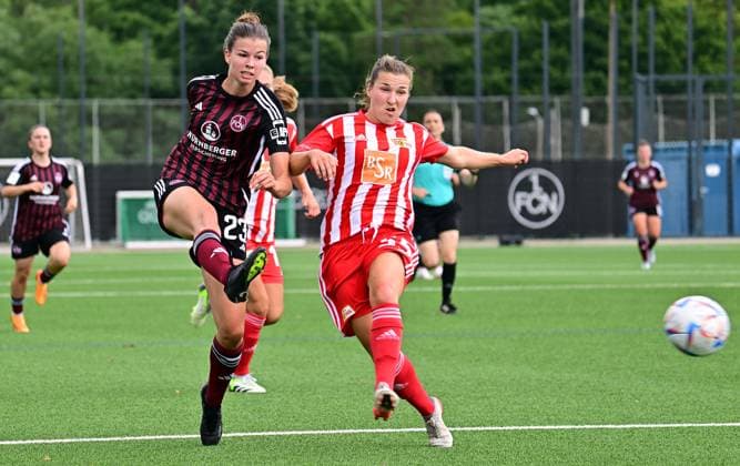 29 07 2023 football women womens football season 2023 2024 test match friendly match preparation match 1 FC Nürnberg FCN club women club FCUnion Berlin xwoxzix Nele Bauereisen 23, 1 FC Nürnberg FCN Katja Orschmann 55, 1 FC Union Berlin