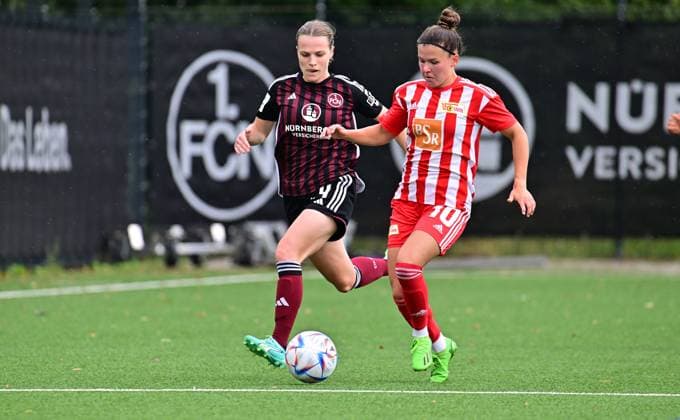 29 07 2023 football women womens football season 2023 2024 test match friendly match preparation match 1 FC Nürnberg FCN club women club FCUnion Berlin xwoxzix Nastassja Lein 24, 1 FC Nürnberg FCN Latoya Maxine Bach 10, 1 FC Union Berlin