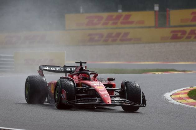 F1 Gran Prix of Belgium Charles Leclerc of Scuderia Ferrari on track during sprint shootout of the F1 Grand Prix of Belgium at Spa Francorchamps on July 29, 2023 Stavelot, Belgium. Stavelot Spa Francorchamps Belgium Copyright: xMarcoxCanonierox