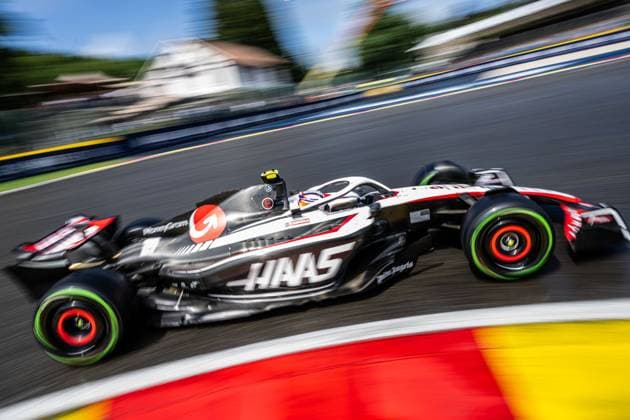 Haas F1 Team German rider Nico Hulkenberg pictured in action during the shootout ahead of the sprint race of the F1 Grand Prix of Belgium auto race, in Spa-Francorchamps, Saturday 29 July 2023. The Spa-Francorchamps Formula One Grand Prix takes place this weekend, from July 28th to July 30th. JONASxROOSENS  x71266962x