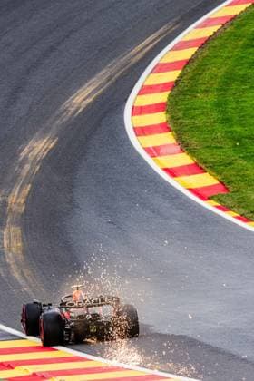 Red Bull Racing Mexican rider Sergio Perez pictured in action during the shootout ahead of the sprint race of the F1 Grand Prix of Belgium auto race, in Spa-Francorchamps, Saturday 29 July 2023. The Spa-Francorchamps Formula One Grand Prix takes place this weekend, from July 28th to July 30th. JONASxROOSENS  x71267021x