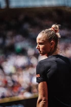 Tennis Women WTA Tour 250 European Open Hamburg Noma Noha Akugue GER vs Arantxa Rus NED 29 07 2023 Arantxa Rus NED Hamburg Tennis am Rothenbaum Hamburg Germany