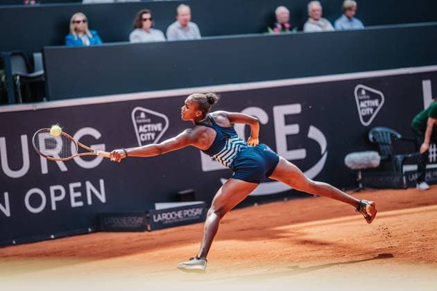 Tennis Women WTA Tour 250 European Open Hamburg Noma Noha Akugue GER vs Arantxa Rus NED 29 07 2023 Noma Noha Akugue GER Hamburg Tennis am Rothenbaum Hamburg Germany