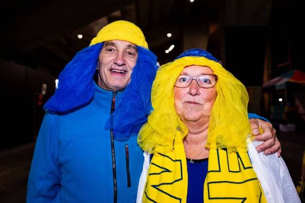 230729 Fans of Sweden ahead of the FIFA Women s World Cup football match between Sweden and Italy on July 29, 2023 in Wellington. Photo: Mathias Bergeld BILDBYRAN kod MB MB0653 fotboll football soccer fotball fotbolls-vm världsmästerskap vm fifa womens world cup sverige a sverige sweden italien italy day 10 dam bbeng fotball vm kvinner verdensmesterskap publik  Copyright: MATHIASxBERGELD BB230729MB291