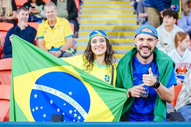 July 29, 2023, Brisbane, Queensland, Australia: BRISBANE, AUSTRALIA - JULY 29: Fans as Brazil plays France at the FIFA Women s World Cup Australia & New Zealand 2023 at Brisbane Stadium on July 29, 2023 Brisbane Australia - ZUMAp121 20230729_zsp_p121_077 Copyright: xChrisxPutnamx
