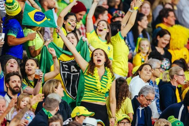 July 29, 2023, Brisbane, Queensland, Australia: BRISBANE, AUSTRALIA - JULY 29: Fans as Brazil plays France at the FIFA Women s World Cup Australia & New Zealand 2023 at Brisbane Stadium on July 29, 2023 Brisbane Australia - ZUMAp121 20230729_zsp_p121_080 Copyright: xChrisxPutnamx