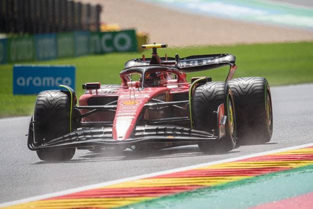 F1 Grand Prix of Belgium - Sprint Carlos Sainz of Spain driving (55) the Ferrari SF-23 on track during the sprint shoutout F1 Grand Prix of Belgium, at Circuit Spa-Francorchamps, on 29 Juli 2023 In Spa, Belgium. Spa Belgium  Copyright: xJonathanxRaax originalFilename:raa-f1sprint230729_np3WL.jpg