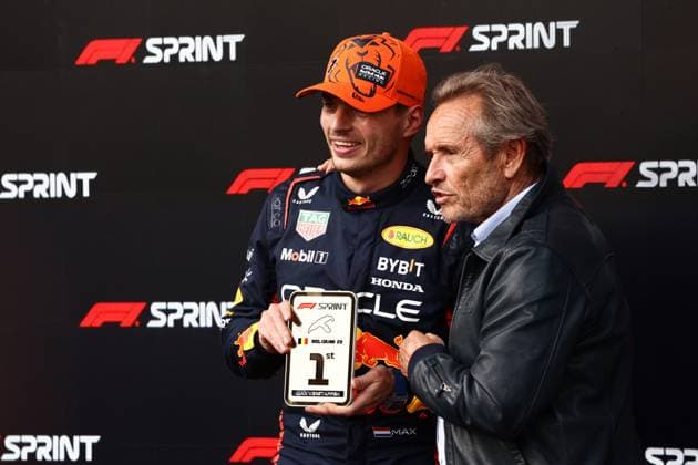 F1 Belgian Grand Prix 2023 Sprint Max Verstappen of Red Bull Racing and Jacky Ickx after the Formula 1 Belgian Grand Prix at Spa-Francorchamps in Spa, Belgium on July 29, 2023. Spa Belgium  Copyright: xJakubxPorzyckix originalFilename:porzycki-f1belgia230729_npnEv.jpg