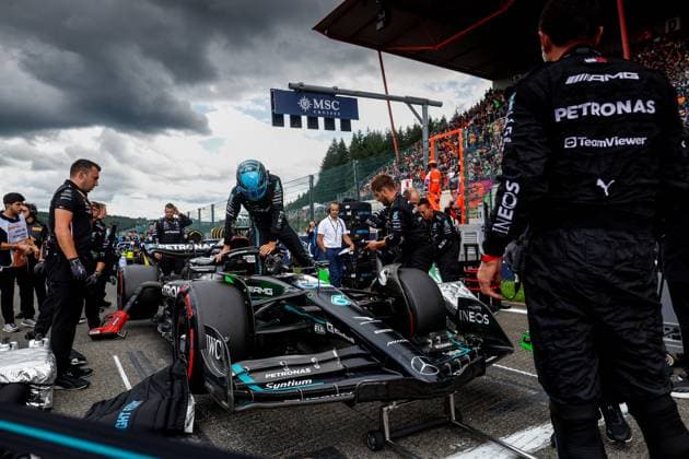 63 George Russell GBR, Mercedes AMG Petronas F1 Team , F1 Grand Prix of Belgium at Circuit de Spa Francorchamps on July 29, 2023 in Spa Francorchamps, Belgium Photo by HOCH ZWEI Spa Francorchamps Belgium