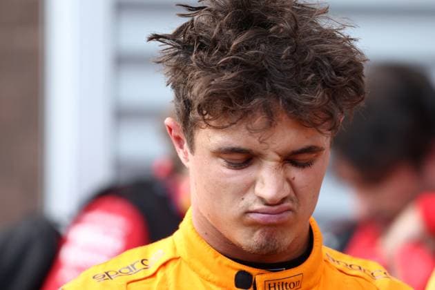 F1 Gran Prix of Belgium Lando Norris of McLaren at the end of sprint race of the F1 Grand Prix of Belgium at Spa Francorchamps on July 29, 2023 Stavelot, Belgium. Stavelot Spa Francorchamps Belgium Copyright: xMarcoxCanonierox