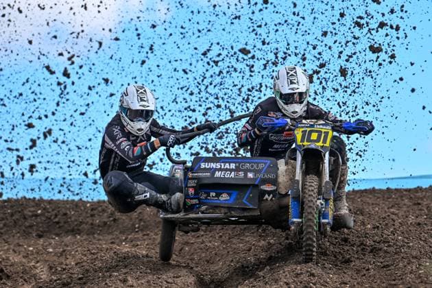 Bilder des Jahres 2023, Sport 07 Juli Sport Themen der Woche KW30 Sport Bilder des Tages Daniels LIELBARDIS and Bruno LIELBARDIS during free practice at the World Sidecar Motocross Championship at Cusses Gorse, Salisbury, UK on 30 July 2023. Copyright: xPhilxHutchinsonx 37870049