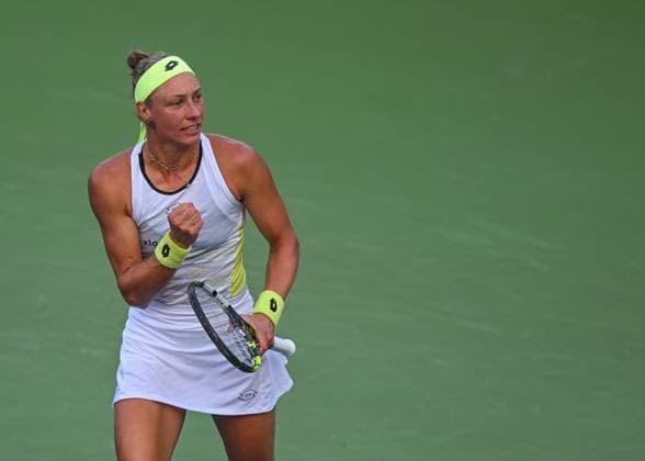 BNP Paribas Warsaw Open 2023 WARSAW, POLAND - JULY 29, 2023 : Yanina Wickmayer of Belgium reacts during a match against World No.1 Iga Swiatek of Poland during the Women s Singles Semifinal match on Day Seven of the BNP Paribas Warsaw Open, on July 29, 2023, in Warsaw, Poland. Warsaw Poland  Copyright: xArturxWidakx originalFilename:widak-bnpparib230729_np12Q.jpg