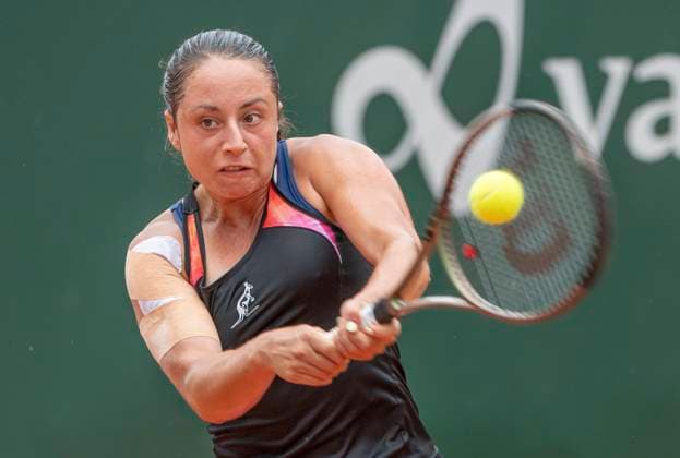Sport Bilder des Tages July 29, 2023, Lausanne, Vaud, Switzerland: Lausanne Switzerland, 07 29 2023: Elisabetta Cocciaretto of Italy return during semifinal of Ladies Open Lausanne. Ladies Open Lausanne took place tennis club of Lausanne, the Olympic capital. Lausanne Switzerland - ZUMAd206 0300491347st Copyright: xEricxDubostx